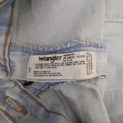 MEN'S WRANGLER COWBOY CUT ACTIVE FLEX JEANS - 38W X 34L - LIGHT BLUE (STYLE: A102) image 3