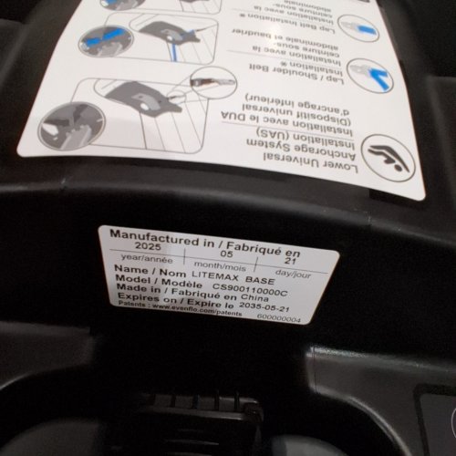 EVENFLO LITEMAX INFANT CAR SEAT BASE - BLACK (MODEL: CS900110000C) image 2