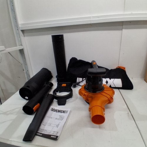 WORX ELECTRIC CODRED LEAF BLOWER AND VACUUM - 120V 12A 160/250 MPH 400 CFM - BLACK/ORANGE (MODEL: WG518) image 3