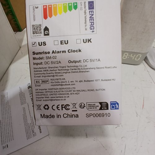 SUNRISE ALARM CLOCK - WHITE LINEN (MODEL: SM-02) image 4