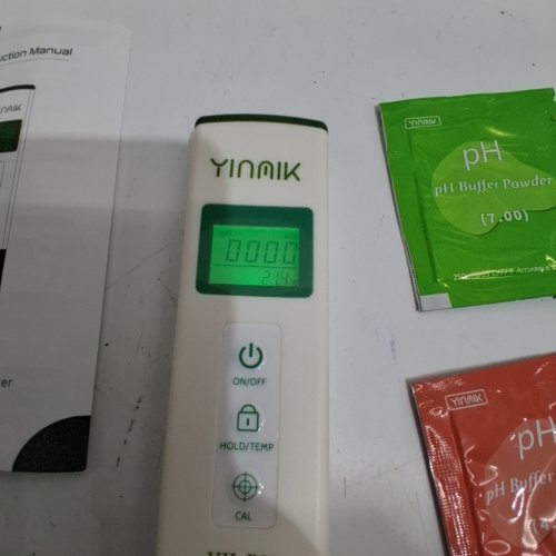 YINMIK DIGITAL WATER PH TESTER AND THERMOMETER FOR HYDROPONICS AND AQUARIUMS - GREEN (MODEL: YK-P01) image 2