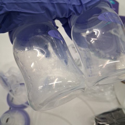 LANSINOH SIGNATURE PRO PORTABLE DOUBLE ELECTRIC BREAST PUMP WITH LCD SCREEN | 3 POWER MODES, FLANGES, 2 BOTTLES - PURPLE/WHITE (MODEL: 44677-0530-90) image 6