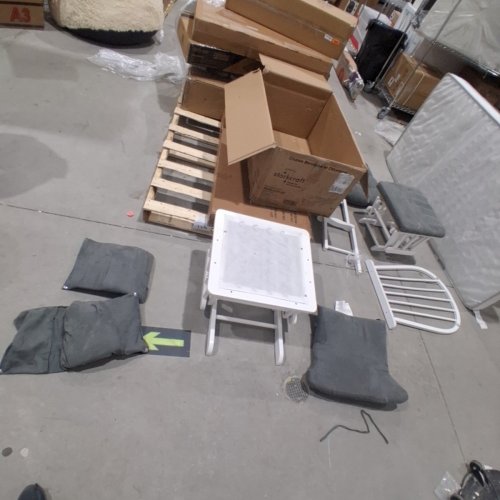 STORKCRAFT PREMIUM HOOP GLIDER & OTTOMAN - 40" X 30.5" X 30" - 15.5" X 20" X 15" - LIGHT GREY/WHITE (MODEL: 06550-6151-DF) image 3