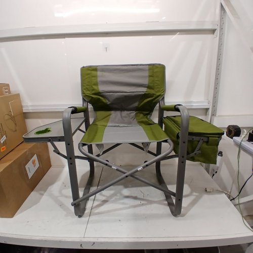 COLEMAN DIRECTORS XL CAMP CHAIR WITH COOLER - 350LBS CAP - 21" X 16" X 21" - GREEN/GREY image 3