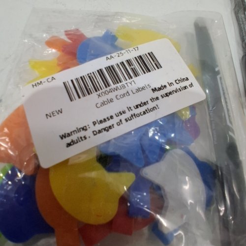 64PC REUSABLE WRITABLE LABELS FOR CABLE/WIRE MANAGEMENT AND IDENTIFICATION - ASSORTED COLOURS image 2