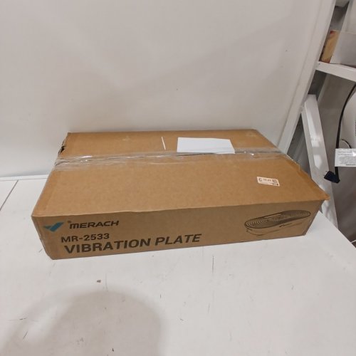 MERACH VIBRATION PLATE EXERCISE MACHINE WITH LED TOUCH SCREEN BLUETOOTH PULL CORD - 300LBS MAX - GREY / WHITE - (MODEL: MR-2533) image 6