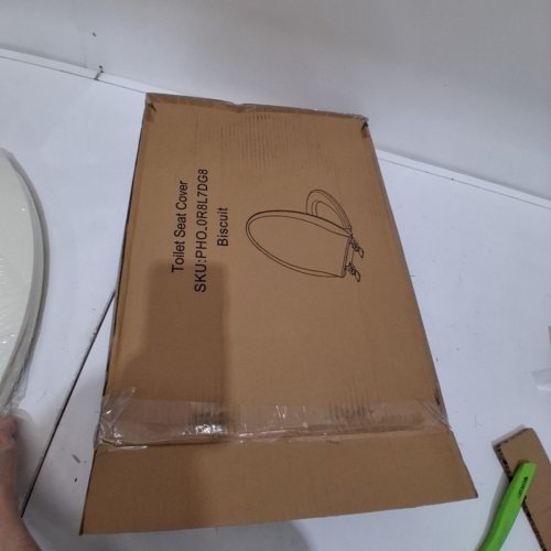 GARVEE SOFT CLOSE ELONGATED TOILET SEAT - 18.8" - BISCUIT (MODEL: PHO_0R8L7DG8) image 3