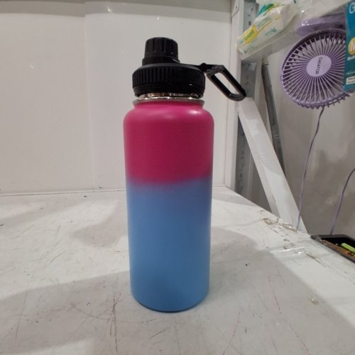 STAINLESS STEEL WATER BOTTLE - 32 OZ - PINK AND BLUE image 2