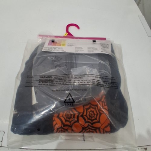 2PC GIRLS RUBIES WITCH COSTUME DRESS AND HAT - LARGE (10-12) - BLACK/ORANGE (STYLE: 701424) image 3