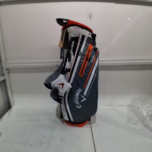 CALLAWAY CHEV GOLF STAND BAG - WHITE / CHARCOAL / ORANGE (STYLE: CHEV) image 3