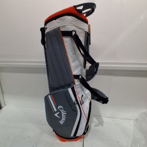 CALLAWAY CHEV GOLF STAND BAG - WHITE / CHARCOAL / ORANGE (STYLE: CHEV) image 6