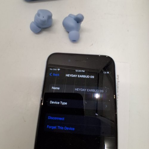 HEYDAY TRUE WIRELESS BLUETOOTH EARBUDS WITH 33FT RANGE - SKY BLUE (MODEL: 008 07 2227) image 2