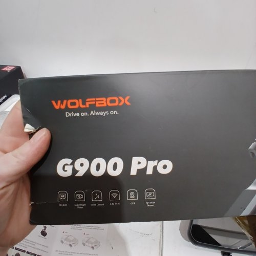 WOLFBOX REARVIEW MIRROR DASH CAM WITH BACKUP CAMERA - 12" TOUCH SCREEN (MODEL: G900 PRO) image 3