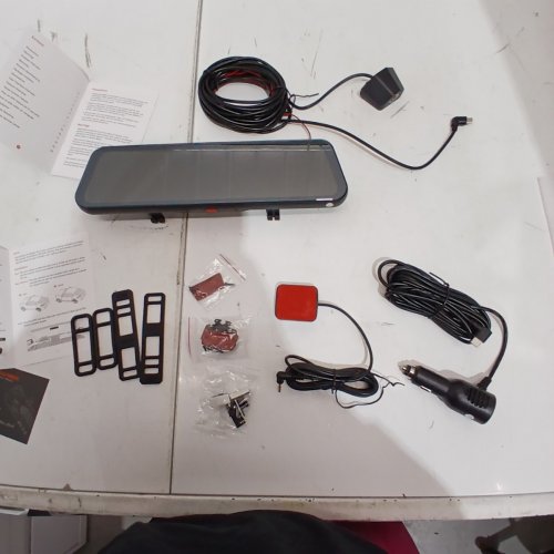 WOLFBOX REARVIEW MIRROR DASH CAM WITH BACKUP CAMERA - 12" TOUCH SCREEN (MODEL: G900 PRO) image 5
