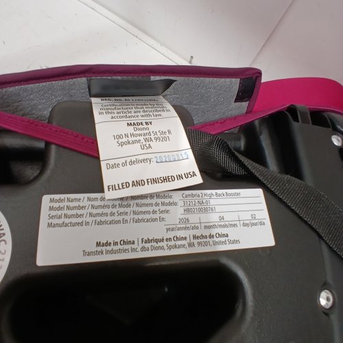 DIONO CAMBRIA 2 XL DUAL LATCH CONNECTORS 2-IN-1 BELT POSITIONING BOOSTER SEAT HIGH BACK & BACKLESS BOOSTER - PINK (MODEL:31212-NA-01) image 2