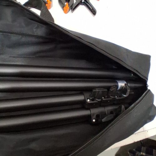 EMART ADJUSTABLE HEAVY DUTY BACKDROP STAND WITH CLAMPS AND STORAGE BAG - 8.5FT X 10FT - BLACK (MODEL: EM-BS-NT2630) image 3
