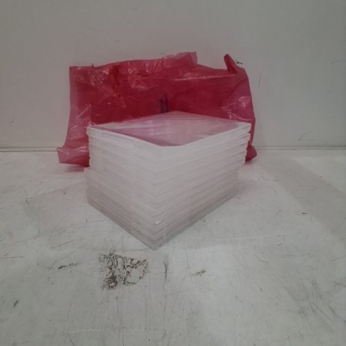 10PK QUENTINU TRANSPARENT SINGLE CD/DVD SLIM CASE BOXES - CLEAR image 2