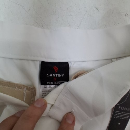 WOMEN'S SANTINY GOLF SHORT WITH POCKETS - SMALL - WHITE image 2