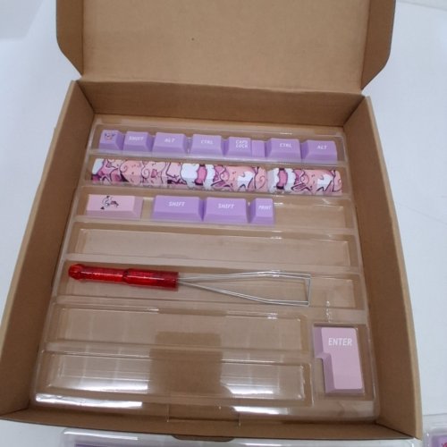 108PC IJKT KEYCAPS FOR CHERRY MX SWITCHES - ANSI ENGLISH AND JAPANESE - JIGGLYPUFF PINK/PURPLE/WHITE image 5