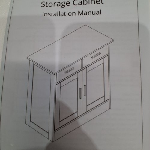 STORAGE CABINET WITH 2 DRAWERS - 19.5" X 28" X 29" - WHITE (MODEL:CWD-036) image 4