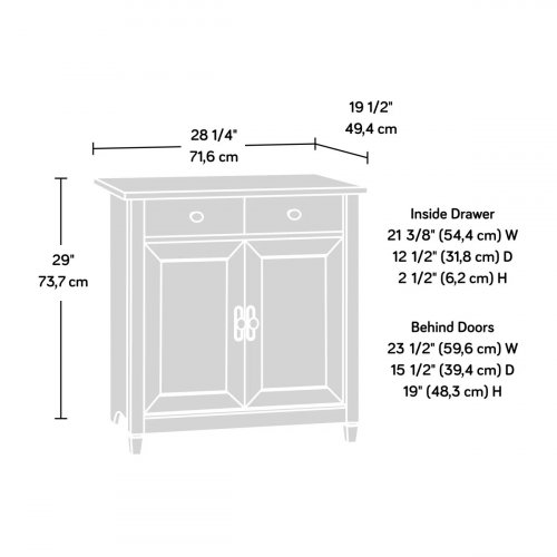 STORAGE CABINET WITH 2 DRAWERS - 19.5" X 28" X 29" - WHITE (MODEL:CWD-036) image 2