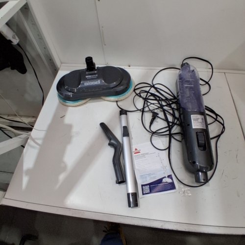 BISSELL SPINWAVE SMARTSTEAM SCRUBBING & SANITIZING SPIN MOP - 1380W - GREY/BLUE (MODEL: 3712C) image 4