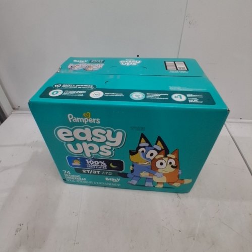 74PK PAMPERS EASY UPS DISPOSABLE TRAINING UNDERWEAR - 2T/3T - BLUEY image 2