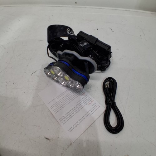 VICTOPER WATERPROOF SUPER BRIGHT RECHARGEABLE HEAD LIGHT - 18000 LM - BLACK / BLUE (MODEL: V8000) image 2