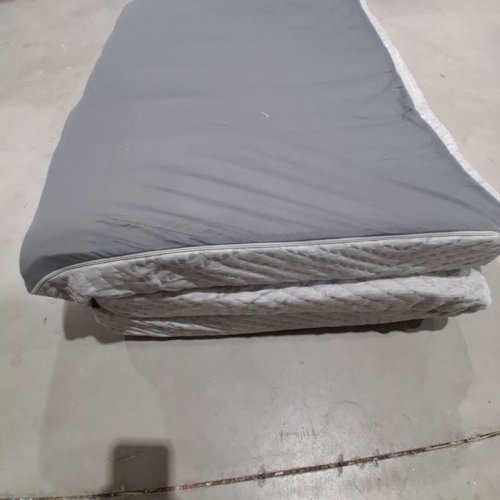 TRI-FOLD MEMORY FOAM MATTRESS TOPPER - TWIN - 4" - GREY (MODEL: ECO-FM-T) image 3
