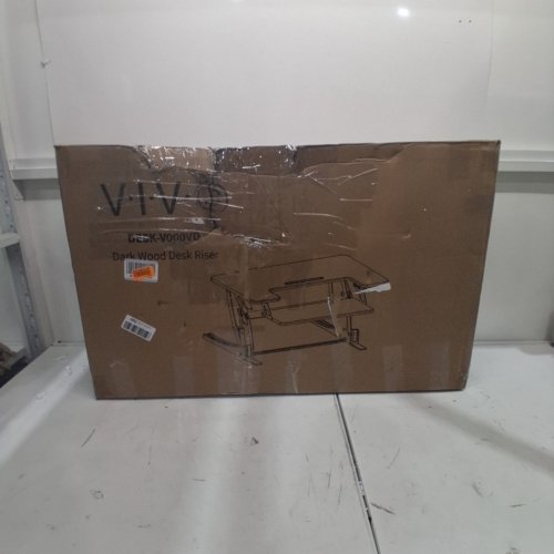 VIVO ADJUSTABLE STANDING DESK CONVERTER RISER - 36"X22"L / 6.5"-17"H - DARK WOOD (MODEL: DESK-V000VD) image 6