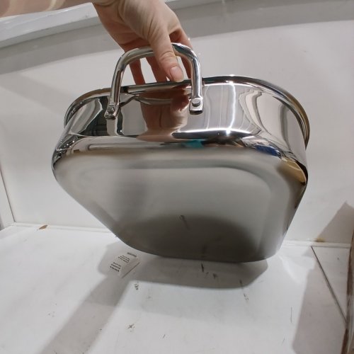 ROASTING PAN WITH U-SHAPE RACK -16" -STAINLESS STEEL image 3