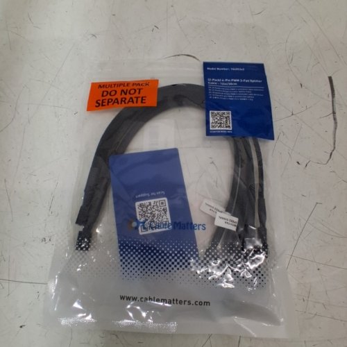 2PK CABLE MATTERS 12-PIN PWM 3-FAN SPLITTER CABLE - 12" (MODEL: 104053 X 2) image 3