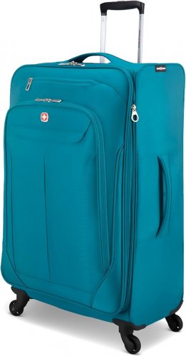 SWISSGEAR MARUMO DURABLE LIGHTWEIGHT EXPANDABLE SPINNER ROLLING SUITCASE LUGGAGE - 28" - TEAL (MODEL: SW12778029/B0DXVTNHNM) image 2