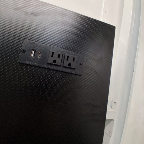 BESTIER L-SHAPED COMPUTER DESK WITH CHARGING & LED STRIP - 42" - BLACK (MODEL: 61061C) image 7