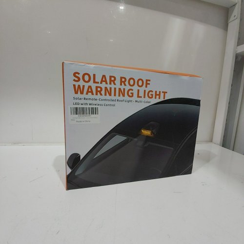 WIRELESS REMOTE-CONTROLLED MULTICOLOR LED SOLAR ROOF WARNING LIGHT - WHITE image 2