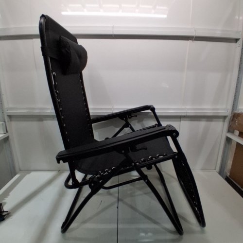 AMAZONBASICS OUTDOOR ZERO GRAVITY LOUNGE FOLDING CHAIR, BLACK image 2