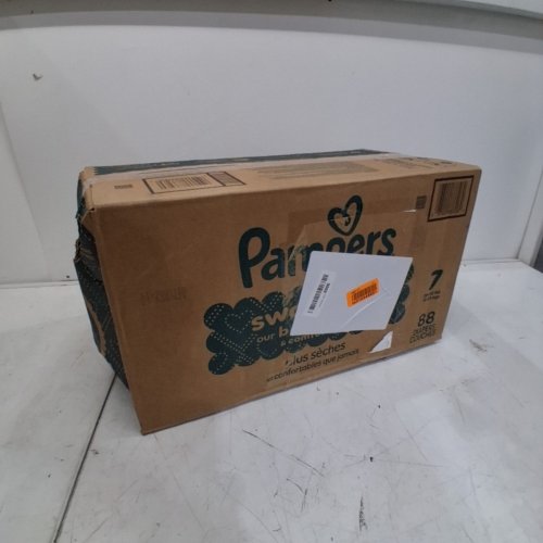 88PK PAMPERS SWADDLERS DISPOSABLE BABY DIAPERS - SIZE 7 - WHITE image 4