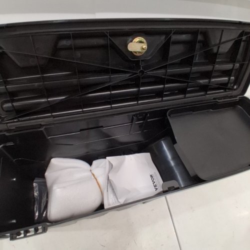 TRUCK BED WHEEL WELL STORAGE BOX WITH LOCKABLE LID - WATERPROOF, COMPATIBLE WITH CHEVROLET SILVERADO 1500 GMC SIERRA 1500 (2019-2021), DRIVER SIDE, 25L - BLACK (MODEL: ZP20220406B01) image 3
