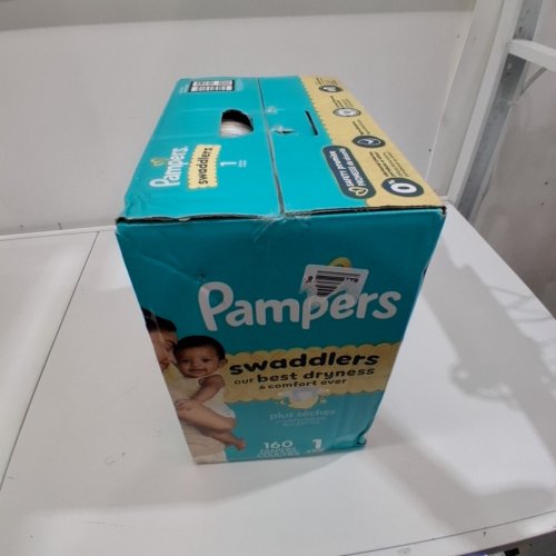 160PK PAMPERS SWADDLERS BEST DRYNESS DISPOSABLE DIAPERS - SIZE 1 (8-14LB) image 2