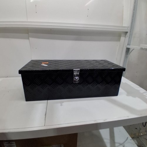 VEVOR HEAVY DUTY DIAMOND PLATE TRUCK BED TOOL BOX - 30" X 13" X 9.6" - ALUMINUM BLACK (MODEL- TB19-1B) image 2