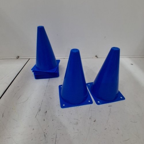 10PK MINI PLASTIC CONES - BLUE image 2