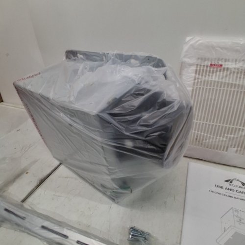 TECH DRIVE 110 CFM VENTILATION AND EXHAUST FAN FOR BATHROOM - 11" X 11" - WHITE (MODEL: TD-BF-10-H) image 3