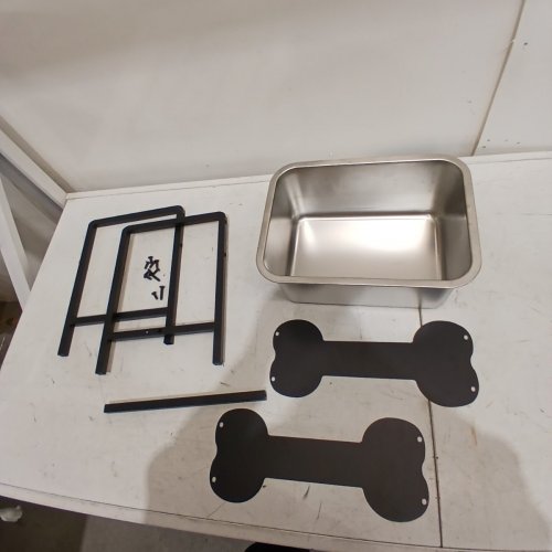 TIVRAY ELEVATED DOG BOWL - 2.4 GAL - 14.57" X 14.17" X 9.45" - BLACK image 5