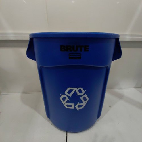 RUBBERMAID BRUTE HEAVY DUTY COMMERICAL RECYCLE BIN - 20GAL - BLUE (MODEL: FG262073BLUE) image 3