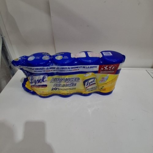 4PK LYSOL ADVANCED DISINFECTING WIPES - 550 WIPES TOTAL - CITRUS SCENT (MODEL: 1708072) image 2