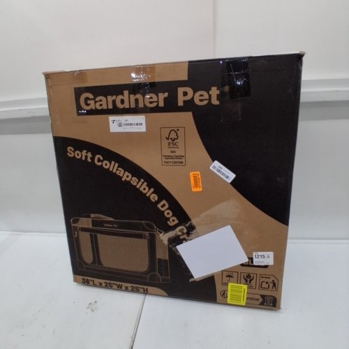 GARDNER PETS SOFT COLLAPSIBLE PORTABLE DOG CRATE - 36" X 25" X 25" - BLUE/ BLACK (MODEL: GP01I4125BL) image 4
