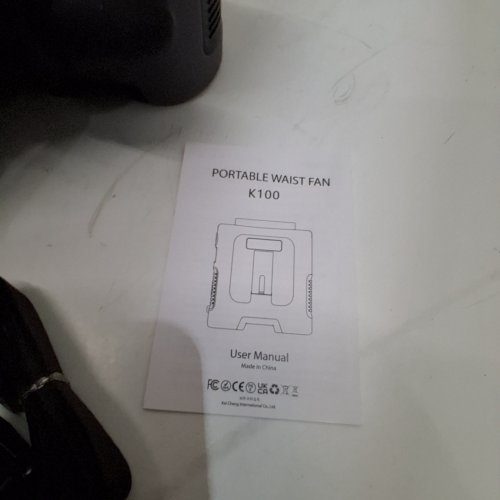 ADDACC PORTABLE WAIST FAN - GREY/BLACK (MODEL: K100) image 3