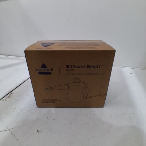 BISSELL STEAMSHOT OMNI HANDHELD PORTABLE HARD SURFACE STEAM CLEANER WITH ATTACHMENTS - 360ML - GREY/BLUE (MODEL: 4171B) image 2
