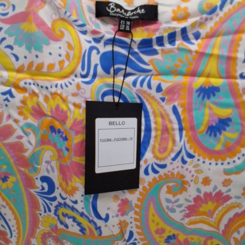 WOMEN'S BARILOCHE PRINT PULL-OVER SHIRT - SMALL / MEDIUM - 38 - MULTICOLOURED (STYLE: BELLO) image 5