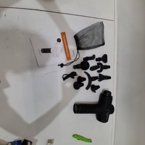 WATTNE MASSAGE DEEP TISSUE PERCUSSION MASSAGE GUN WITH ASSORTED ATTACHMENT HEADS - CARBON (MODEL: W2/RC-MG-010) image 3